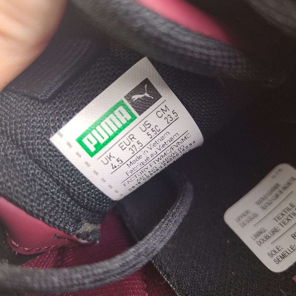 Puma Thunder Spectra Burgundy Athletic Shoes - Picture 12 of 12